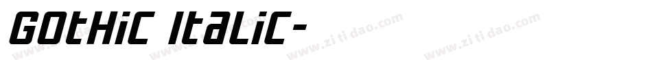 Gothic Italic字体转换